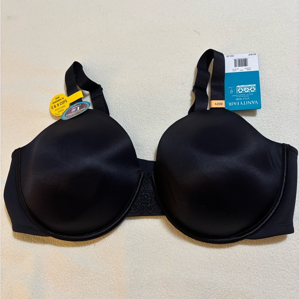 Vanity Fair Women's Elegant Black Bra size 42DD